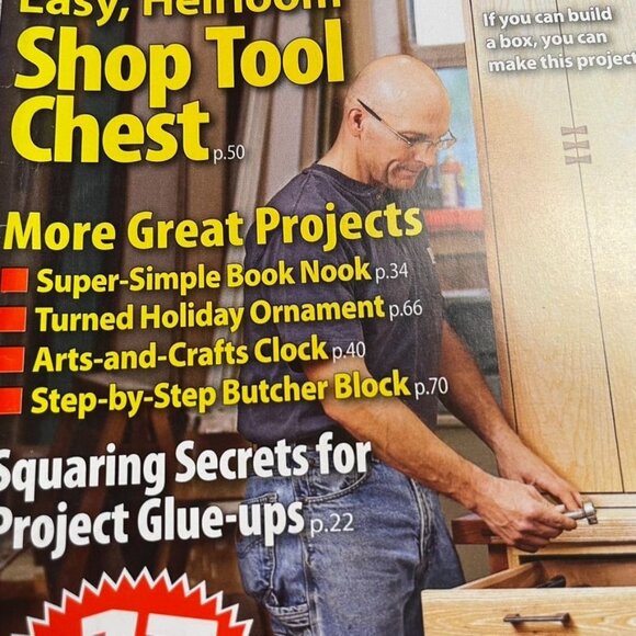 Wood Magazine Vol 27 No 6  Issue 201 Nov 2010 Shop Tool Chest u - Picture 3 of 6